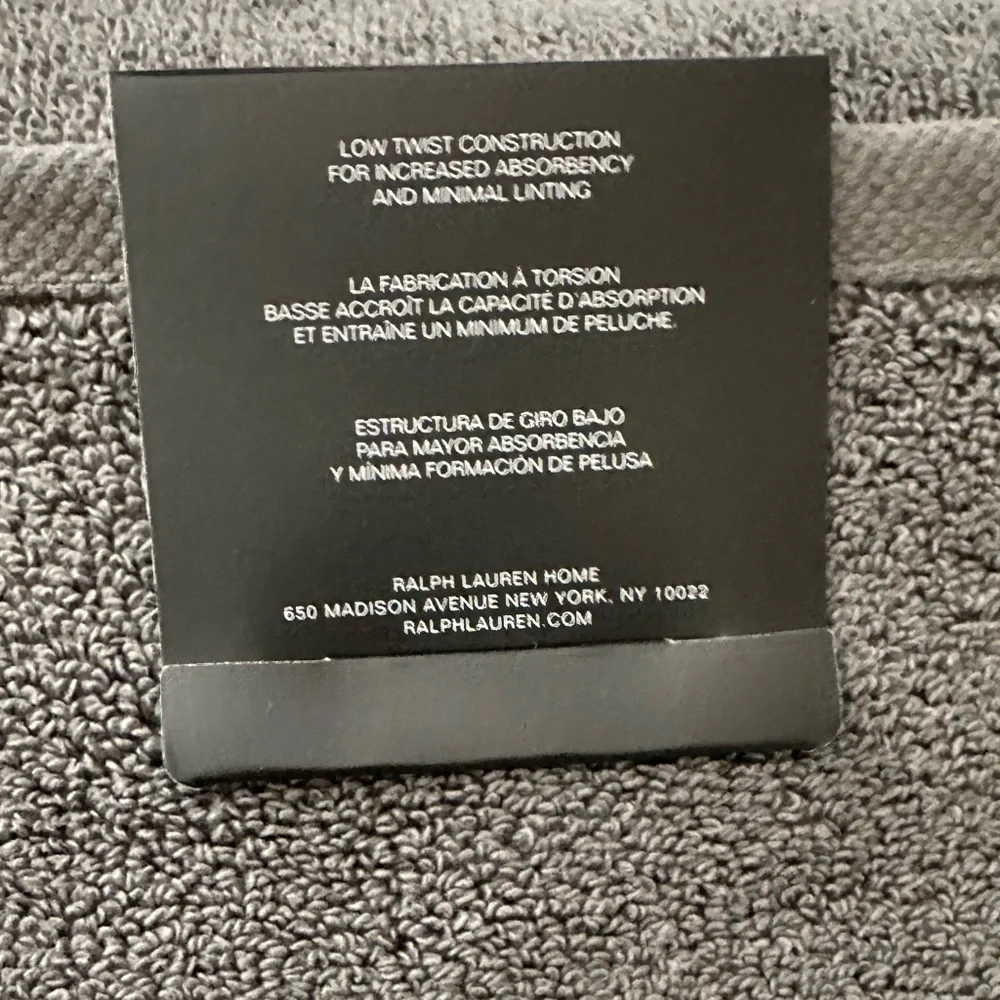 🎁4PC LAUREN Ralph Lauren Wescott Wash Cloth Set - Grey